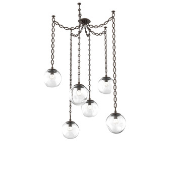 Aster Round 6pc Swag Multi-Pendant Chain (LED) (1289|SNB0066-06-FB-FC-CH2-L3)