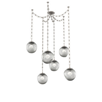 Aster Round 6pc Swag Multi-Pendant Chain (LED) (1289|SNB0066-06-BS-ZS-CH3-L1)