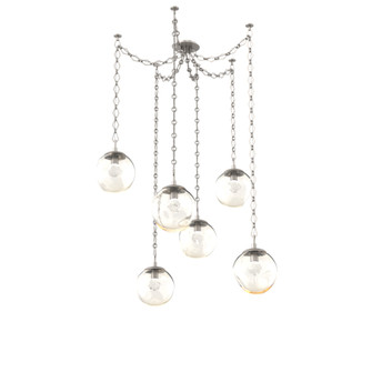 Aster Round 6pc Swag Multi-Pendant Chain (LED) (1289|SNB0066-06-BS-ZA-CH1-L1)