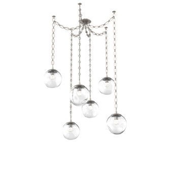 Aster Round 6pc Swag Multi-Pendant Chain (LED) (1289|SNB0066-06-BS-FC-CH2-L1)