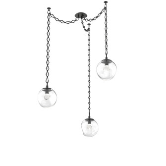 Aster Round 3pc Swag Multi-Pendant Chain (LED) (1289|SNB0066-03-MB-ZC-CH1-L3)