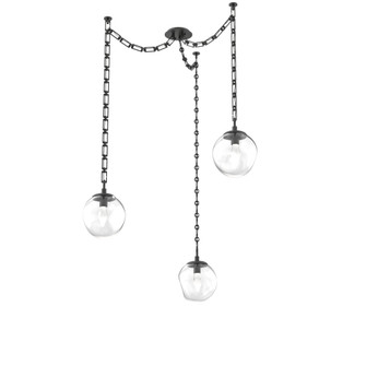 Aster Round 3pc Swag Multi-Pendant Chain (LED) (1289|SNB0066-03-MB-GC-CH3-L3)