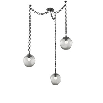 Aster Round 3pc Swag Multi-Pendant Chain (LED) (1289|SNB0066-03-MB-FS-CH2-L3)