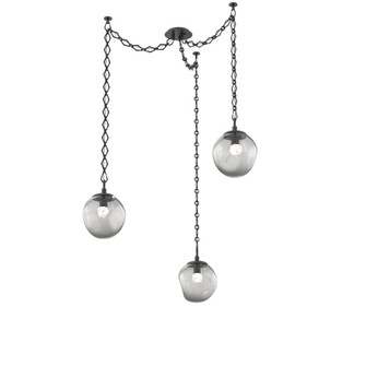 Aster Round 3pc Swag Multi-Pendant Chain (LED) (1289|SNB0066-03-MB-FS-CH1-L3)
