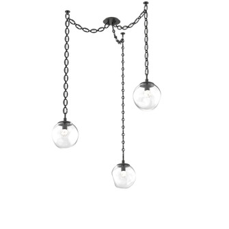 Aster Round 3pc Swag Multi-Pendant Chain (LED) (1289|SNB0066-03-MB-FC-CH2-L3)