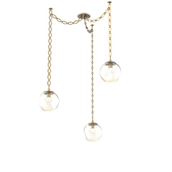 Aster Round 3pc Swag Multi-Pendant Chain (LED) (1289|SNB0066-03-GB-FA-CH2-L1)