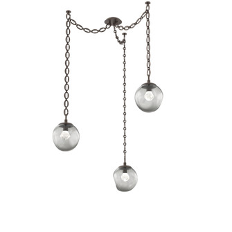 Aster Round 3pc Swag Multi-Pendant Chain (LED) (1289|SNB0066-03-FB-ZS-CH2-L1)