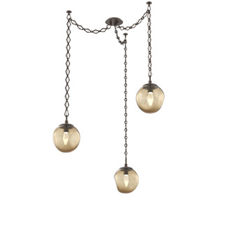 Aster Round 3pc Swag Multi-Pendant Chain (LED) (1289|SNB0066-03-FB-GB-CH1-L1)