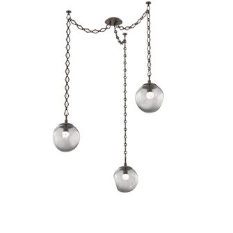 Aster Round 3pc Swag Multi-Pendant Chain (LED) (1289|SNB0066-03-FB-FS-CH1-L3)