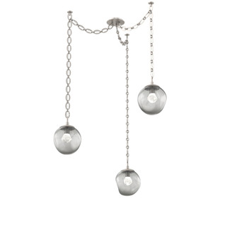 Aster Round 3pc Swag Multi-Pendant Chain (LED) (1289|SNB0066-03-BS-ZS-CH2-L1)