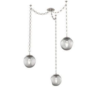 Aster Round 3pc Swag Multi-Pendant Chain (LED) (1289|SNB0066-03-BS-GS-CH1-L3)