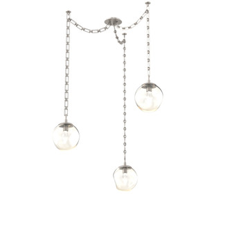 Aster Round 3pc Swag Multi-Pendant Chain (LED) (1289|SNB0066-03-BS-GA-CH3-L3)