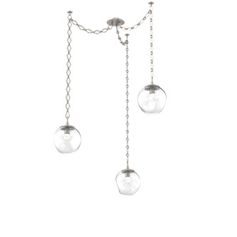 Aster Round 3pc Swag Multi-Pendant Chain (LED) (1289|SNB0066-03-BS-FC-CH1-L1)