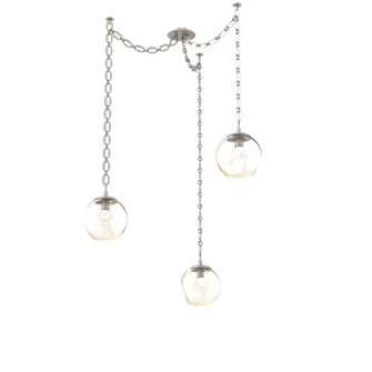 Aster Round 3pc Swag Multi-Pendant Chain (LED) (1289|SNB0066-03-BS-FA-CH2-L3)