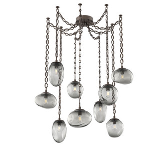 Cosmos Round 9pc Swag Multi-Pendant Chain (Bulb) (1289|SNB0065-09-FB-S-CH2-E2)
