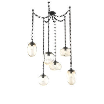 Cosmos Round 6pc Swag Multi-Pendant Chain (Bulb) (1289|SNB0065-06-MB-A-CH3-E2)
