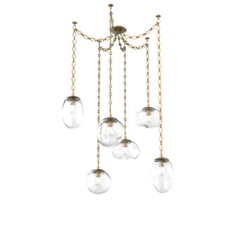 Cosmos Round 6pc Swag Multi-Pendant Chain (Bulb) (1289|SNB0065-06-GB-C-CH1-E2)