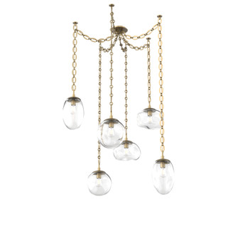 Cosmos Round 6pc Swag Multi-Pendant Chain (Bulb) (1289|SNB0065-06-GB-C-CH2-E2)