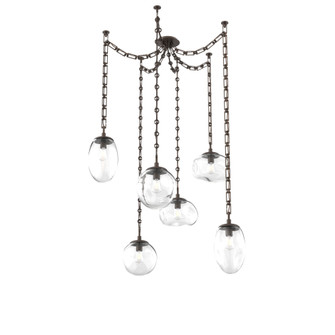 Cosmos Round 6pc Swag Multi-Pendant Chain (Bulb) (1289|SNB0065-06-FB-C-CH3-E2)