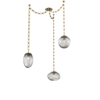 Cosmos Round 3pc Swag Multi-Pendant Chain (Bulb) (1289|SNB0065-03-GB-S-CH3-E2)