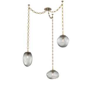 Cosmos Round 3pc Swag Multi-Pendant Chain (Bulb) (1289|SNB0065-03-GB-S-CH1-E2)