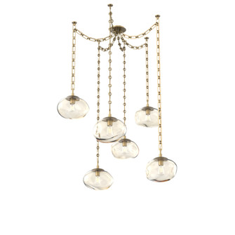 Nova Round 6pc Swag Multi-Pendant Chain (Bulb) (1289|SNB0064-06-GB-A-CH3-E2)