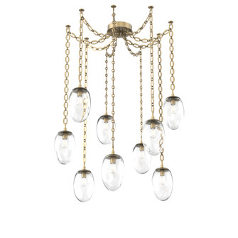 Meteo Round 9pc Swag Multi-Pendant Chain (Bulb) (1289|SNB0063-09-GB-C-CH2-E2)