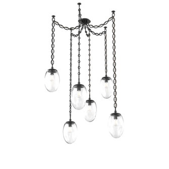 Meteo Round 6pc Swag Multi-Pendant Chain (Bulb) (1289|SNB0063-06-MB-C-CH2-E2)