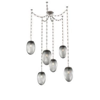 Meteo Round 6pc Swag Multi-Pendant Chain (Bulb) (1289|SNB0063-06-BS-S-CH3-E2)