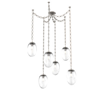 Meteo Round 6pc Swag Multi-Pendant Chain (Bulb) (1289|SNB0063-06-BS-C-CH2-E2)