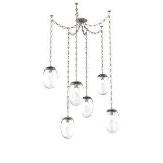 Meteo Round 6pc Swag Multi-Pendant Chain (Bulb) (1289|SNB0063-06-BS-C-CH1-E2)