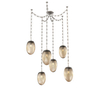 Meteo Round 6pc Swag Multi-Pendant Chain (Bulb) (1289|SNB0063-06-BS-B-CH3-E2)