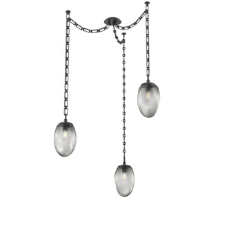 Meteo Round 3pc Swag Multi-Pendant Chain (Bulb) (1289|SNB0063-03-MB-S-CH3-E2)