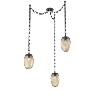 Meteo Round 3pc Swag Multi-Pendant Chain (Bulb) (1289|SNB0063-03-MB-B-CH3-E2)