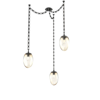 Meteo Round 3pc Swag Multi-Pendant Chain (Bulb) (1289|SNB0063-03-MB-A-CH3-E2)