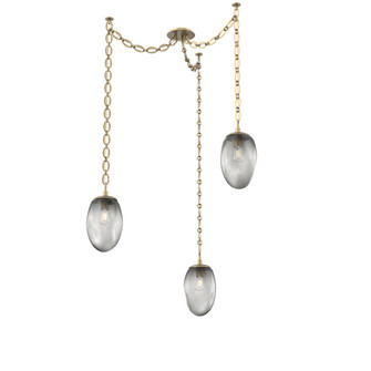Meteo Round 3pc Swag Multi-Pendant Chain (Bulb) (1289|SNB0063-03-GB-S-CH2-E2)