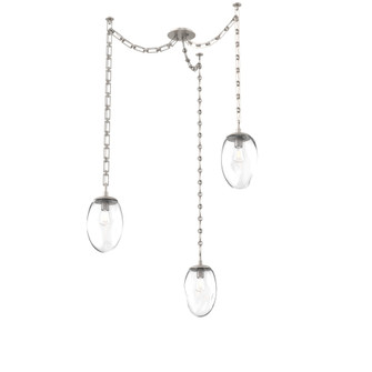 Meteo Round 3pc Swag Multi-Pendant Chain (Bulb) (1289|SNB0063-03-BS-C-CH3-E2)