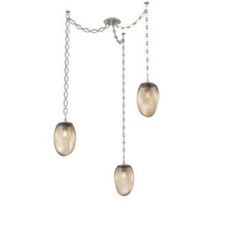 Meteo Round 3pc Swag Multi-Pendant Chain (Bulb) (1289|SNB0063-03-BS-B-CH2-E2)
