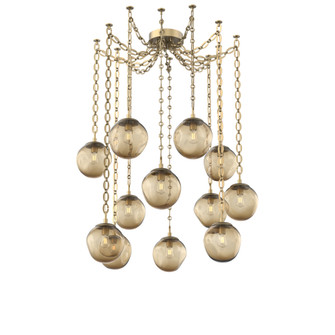 Aster Round 12pc Swag Multi-Pendant Chain (Bulb) (1289|SNB0062-12-GB-B-CH2-E2)