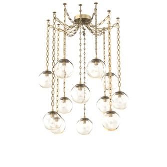 Aster Round 12pc Swag Multi-Pendant Chain (Bulb) (1289|SNB0062-12-GB-A-CH2-E2)