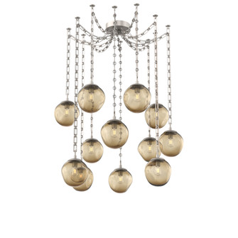 Aster Round 12pc Swag Multi-Pendant Chain (Bulb) (1289|SNB0062-12-BS-B-CH3-E2)