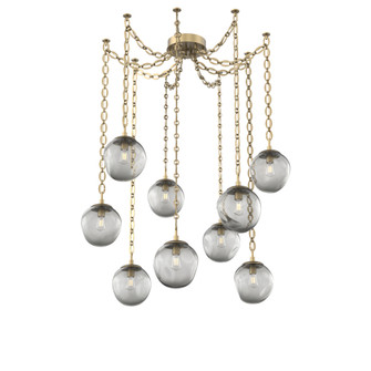 Aster Round 9pc Swag Multi-Pendant Chain (Bulb) (1289|SNB0062-09-GB-S-CH2-E2)