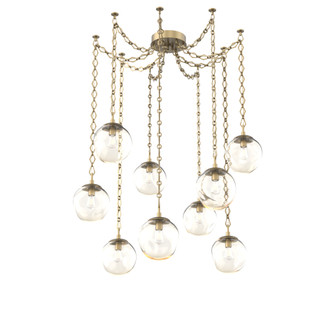Aster Round 9pc Swag Multi-Pendant Chain (Bulb) (1289|SNB0062-09-GB-A-CH1-E2)