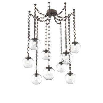 Aster Round 9pc Swag Multi-Pendant Chain (Bulb) (1289|SNB0062-09-FB-C-CH2-E2)