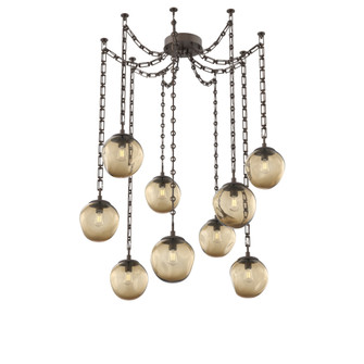 Aster Round 9pc Swag Multi-Pendant Chain (Bulb) (1289|SNB0062-09-FB-B-CH3-E2)