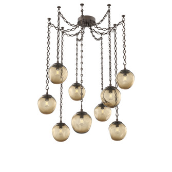 Aster Round 9pc Swag Multi-Pendant Chain (Bulb) (1289|SNB0062-09-FB-B-CH1-E2)