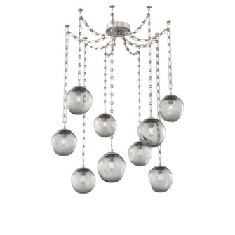 Aster Round 9pc Swag Multi-Pendant Chain (Bulb) (1289|SNB0062-09-BS-S-CH3-E2)