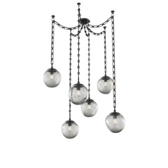 Aster Round 6pc Swag Multi-Pendant Chain (Bulb) (1289|SNB0062-06-MB-S-CH3-E2)