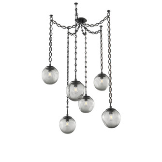 Aster Round 6pc Swag Multi-Pendant Chain (Bulb) (1289|SNB0062-06-MB-S-CH2-E2)