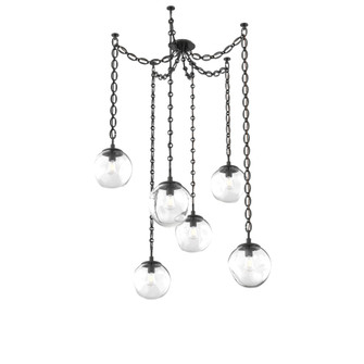 Aster Round 6pc Swag Multi-Pendant Chain (Bulb) (1289|SNB0062-06-MB-C-CH2-E2)